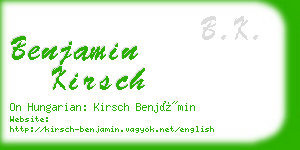 benjamin kirsch business card